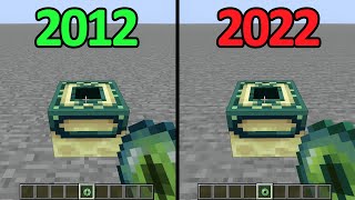 minecraft sounds in 2012 vs 2022