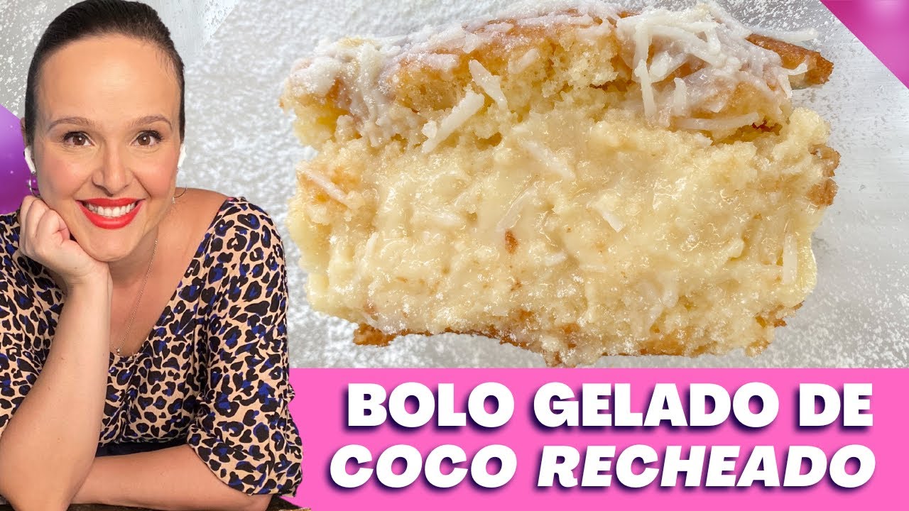 Receita de bolo gelado de coco recheado