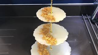: Gold and White Resin Cake Stand