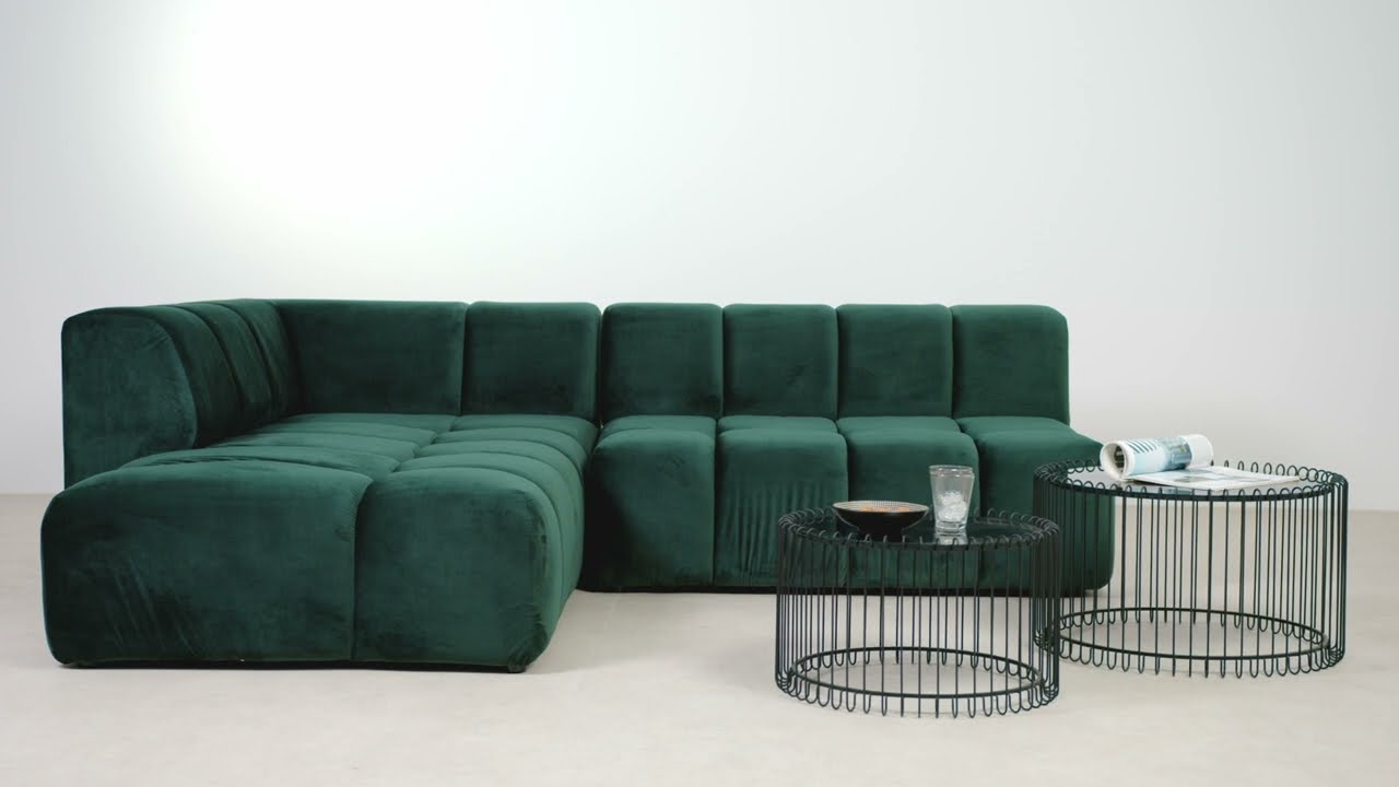 HÖRNSOFFA BELAMI - MÖRKGRÖN VÄNSTER, 265X210CM