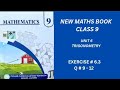 New Math Book Class 9 (2025) | Unit 6 - Ex 6.3 | Q# 9 to 12 | Full Solution in Urdu