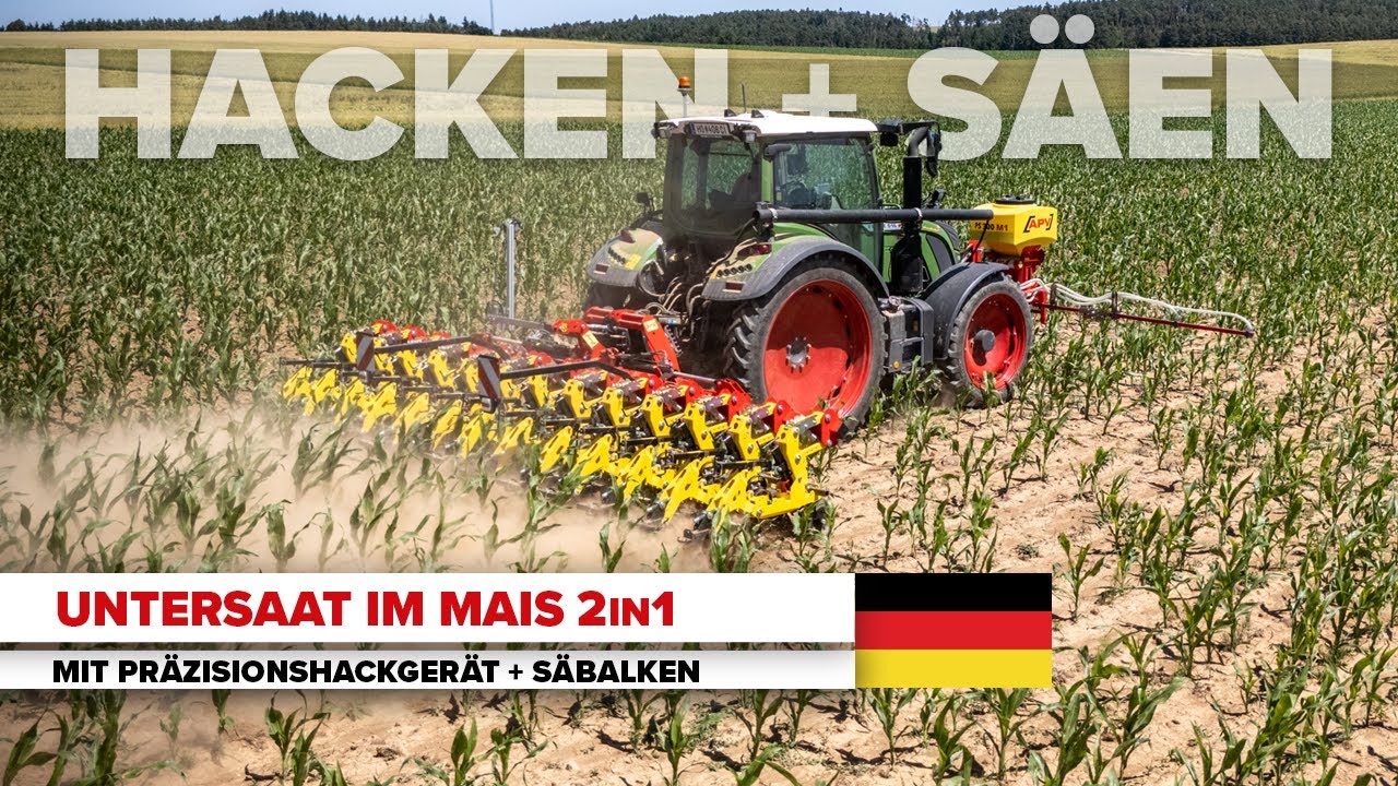 Untersaat im Mais  Hacken & Sen in einer berfahrt mit Hackgert +  Sbalken