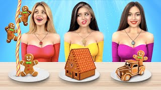 Big, Medium and Small GEOMETRIC SHAPES Food Challenge | Awkward Situations by RATATA BRILLIANT