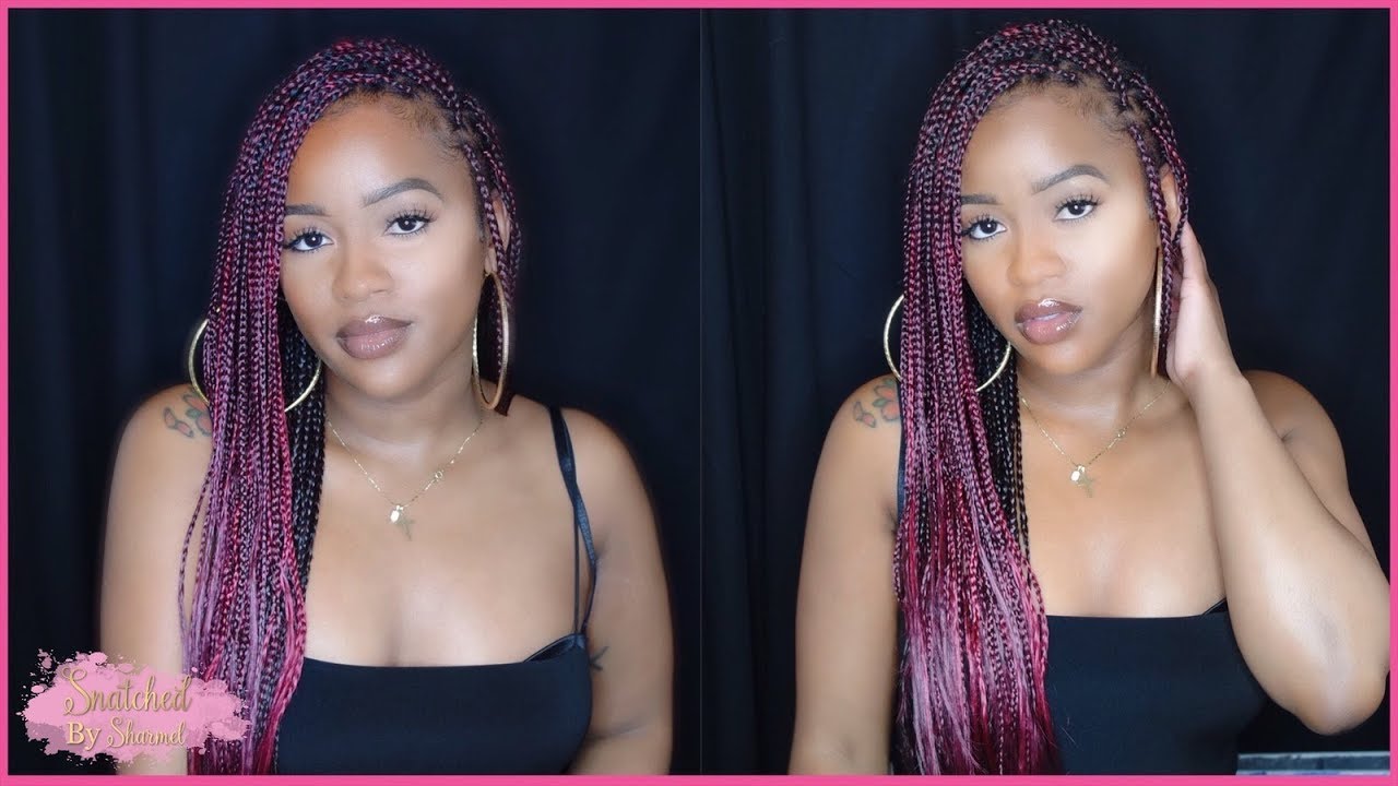 Featured image of post Burgundy Knotless Box Braids