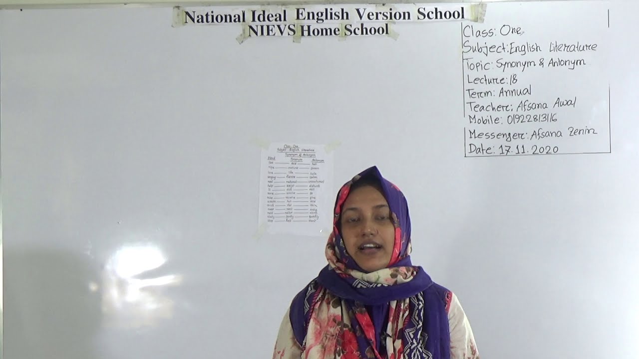Class One Subject English Literature Lecture 18 Topic Synonym Class One Subject English Literature Lecture 18 Topic Synonym