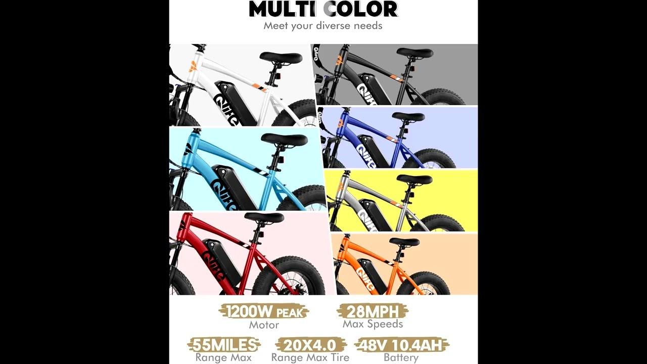 Qlife Racer Fat Tire E-Bike Review | 28MPH, 1200W Peak Motor, 499Wh Battery