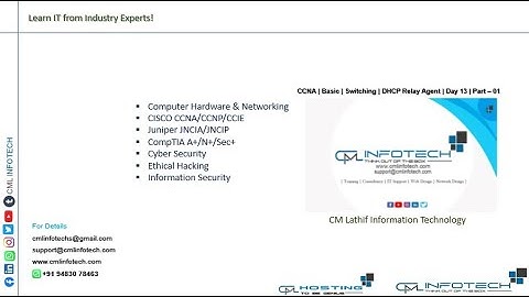 | CML INFOTECH | CCNA-05 | DHCP | Day 13 | Part-01 |