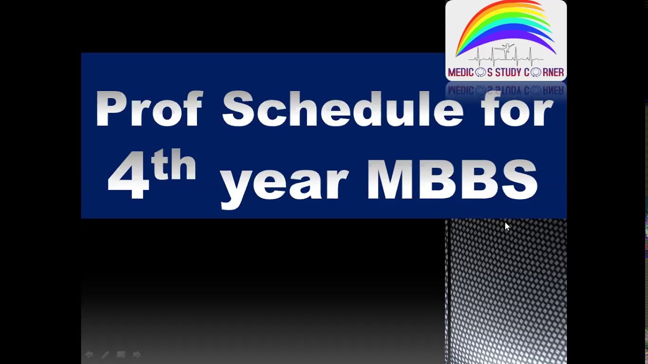 4th Year MBBS Schedule For Prof Schedule Till 25th January YouTube 4th Year MBBS Schedule For Prof Schedule Till 25th January YouTube
