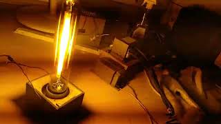 Powering a 600W HPS (High Pressure Sodium) Lamp with a 5Kv Igniter, and of course a ballast.