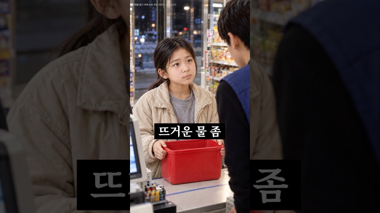 아이가 편의점에 뜨거운 물을 뜨러온 이유