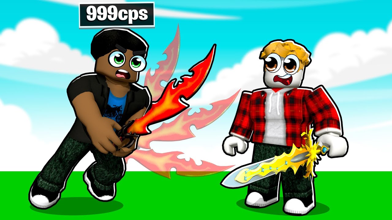 I secretly Cheated with an AUTOCLICKER in Roblox Bedwars...