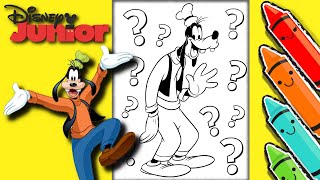 Coloring Goofy from Disney Junior Coloring Pages For Kids
