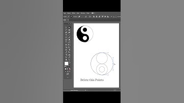 How to draw the yin-yang symbol in Adobe Illustrator #shorts #viral #illustration #art #drawing