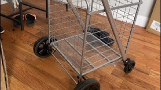 dbest products Cruiser Cart Deluxe 2 Shopping Grocery Rolling Folding Laundry Basket Review