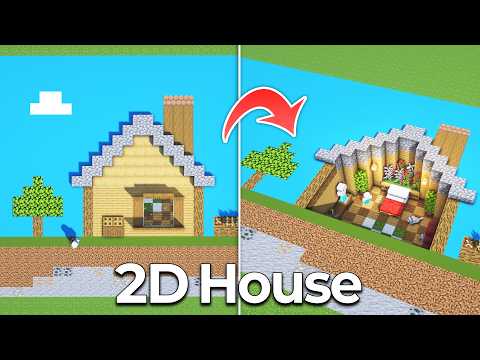 ⛏️ Minecraft Tutorial :: How to build a 2D Underground House 🏠🌳 [마인크래프트 2D 지하집 만들기 건축강좌]