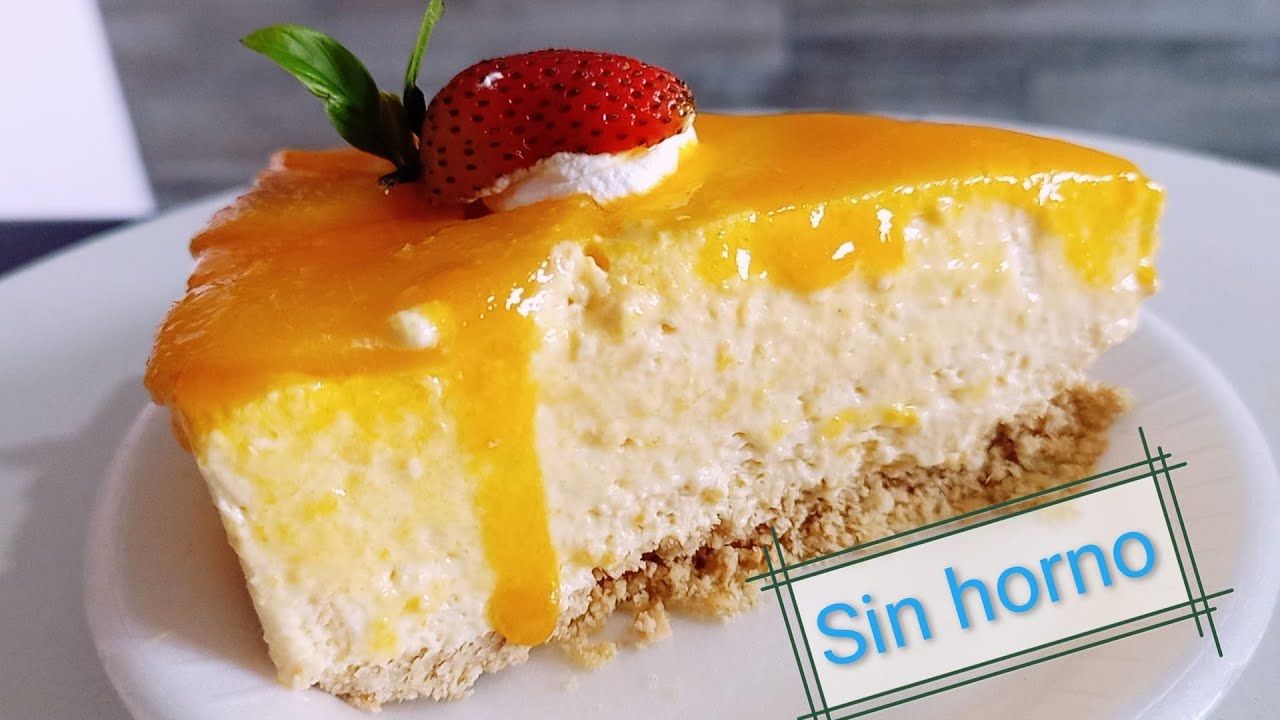 PAY de DURAZNO Sin HORNEAR super FÁCIL Y RÁPIDO ¿Como HACER PREPARAR pay de queso?Cheesecake recipe]