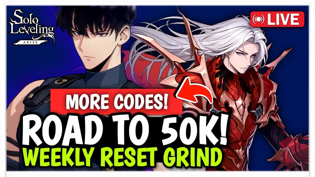 NEW CODES! ROAD TO 50K! WEEKLY RESET GRIND - Solo Leveling: Arise