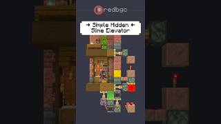 Hidden Slime #Redstone Elevator For Your Suvival World in #Minecraft!#minecraftmemes #gaming #shorts