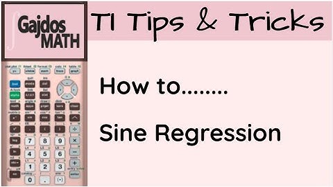How to do a Sine Regression on the TI Calculator