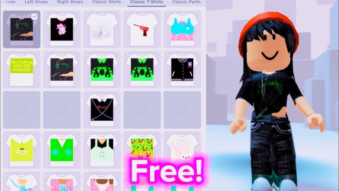 FREE T-SHIRTS Y2K AESTHETIC CLOTHES ON ROBLOX! (2023) 