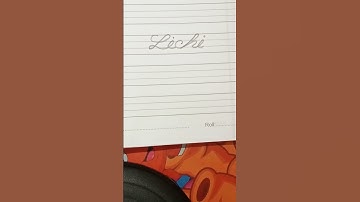 "Lichi" How to Write Fruits Name in English Cursive Writing।#shorts