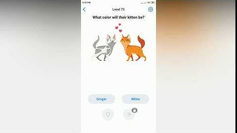 Easy Game - What color will their kitten be? - Level 73 solution