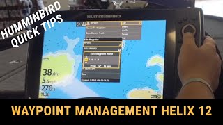 Humminbird Helix 12 Waypoints Management The Graphmasters