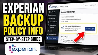 How to backup policyholder info with Experian identity portal - Detailed Guide
