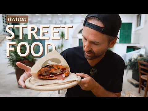 TRYING THE MOST FAMOUS ITALIAN STREET FOOD FOR THE FIRST TIME (Puccia in Monopoli, Italy)