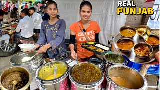 50/- Pendu Thali | Bhena da Dhaba ka Asli Punjabi Food | Street Food India