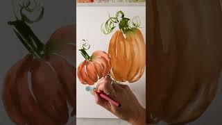 Its pumpkin season! #artshorts #watercolor #pumpkin #painting #art #artist