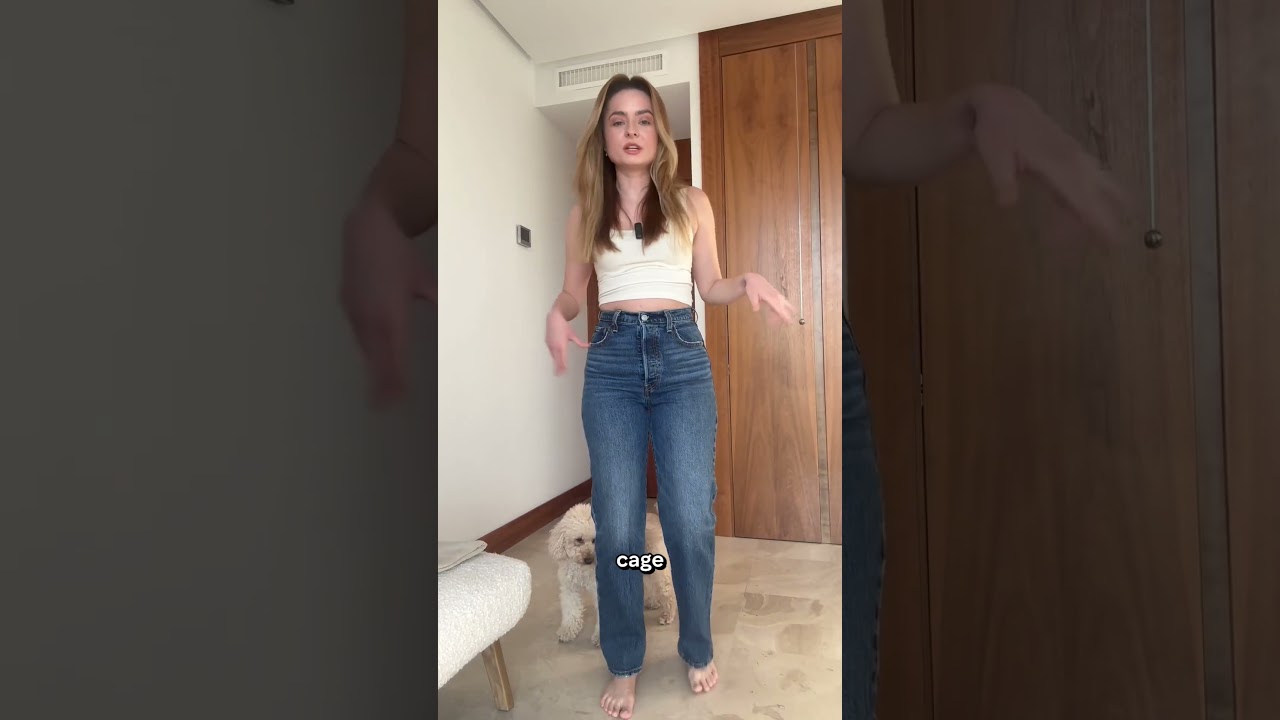 Trying Levi&rsquo;s Ribcage Straight on wider hips👖 #levis #levisribcage #jeans #jeansforwiderhips #tryon