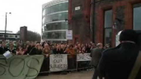 Students protest over University of Liverpool department...