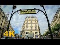 Walking in the Oldest streets of Paris- Rue de Temple 4K