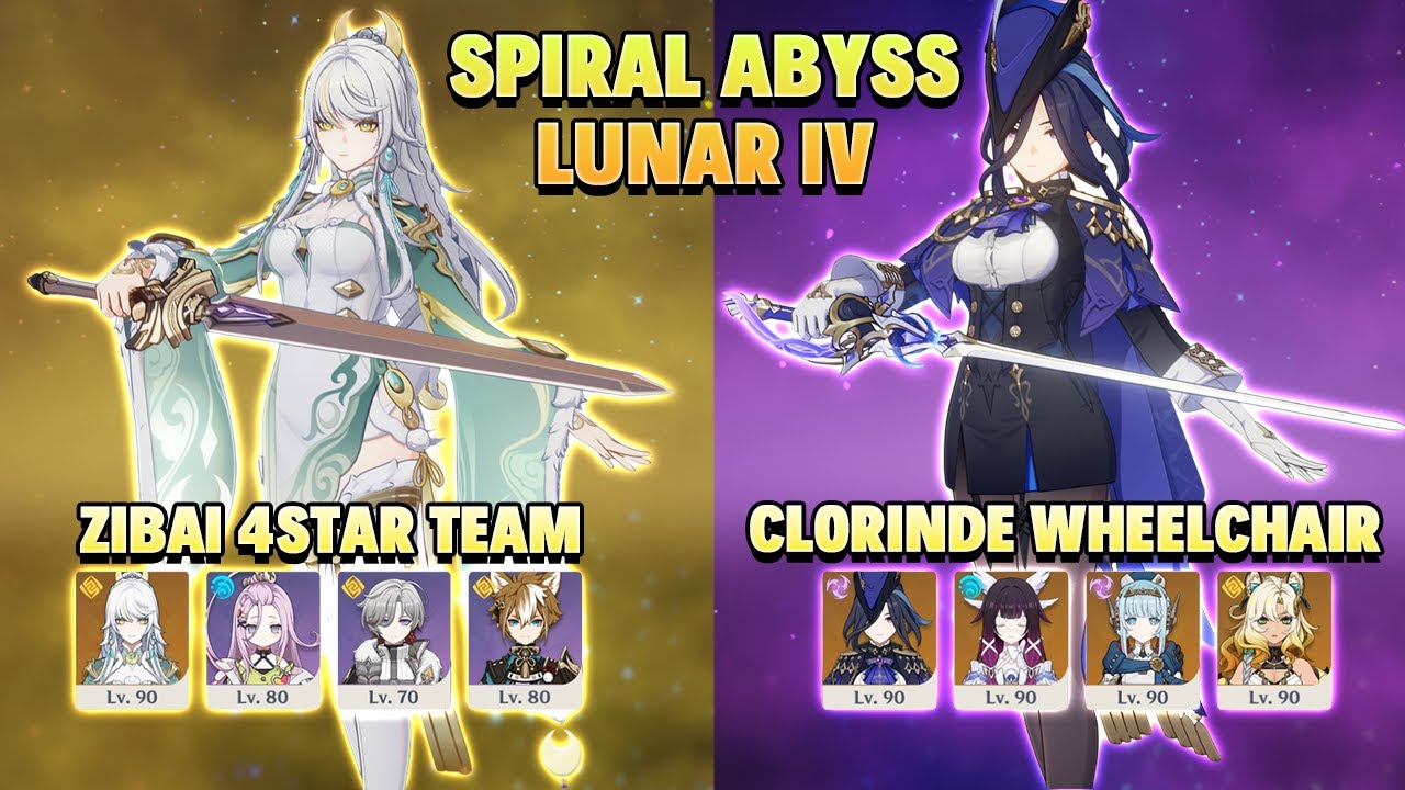 C0 Zibai & C0 Clorinde | Spiral Abyss Lunar IV Floor 12 36-Stars | Genshin impact 6.3