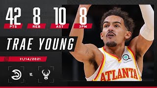Trae Young matches career-high EIGHT 3s in dominant victory over Bucks! 💪