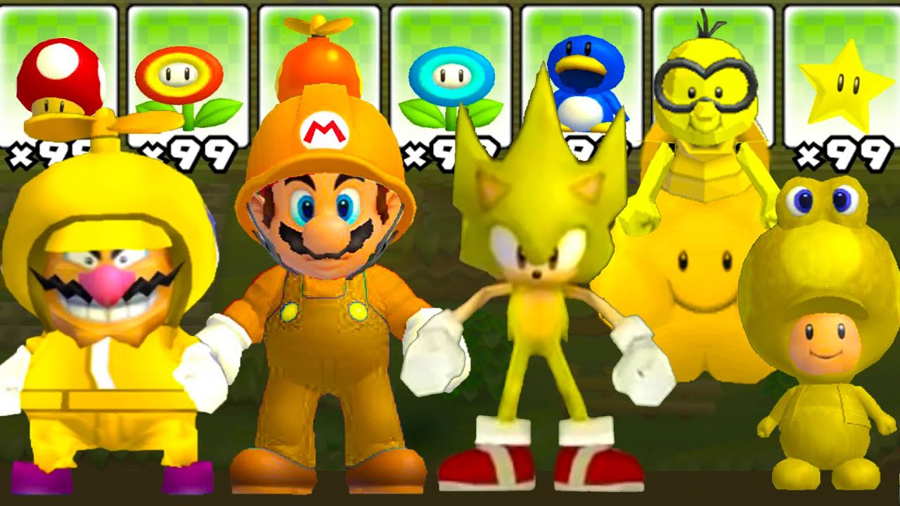 All Playable Yellow Characters In New Super Mario Bros Wii YouTube All Playable Yellow Characters In New Super Mario Bros Wii YouTube