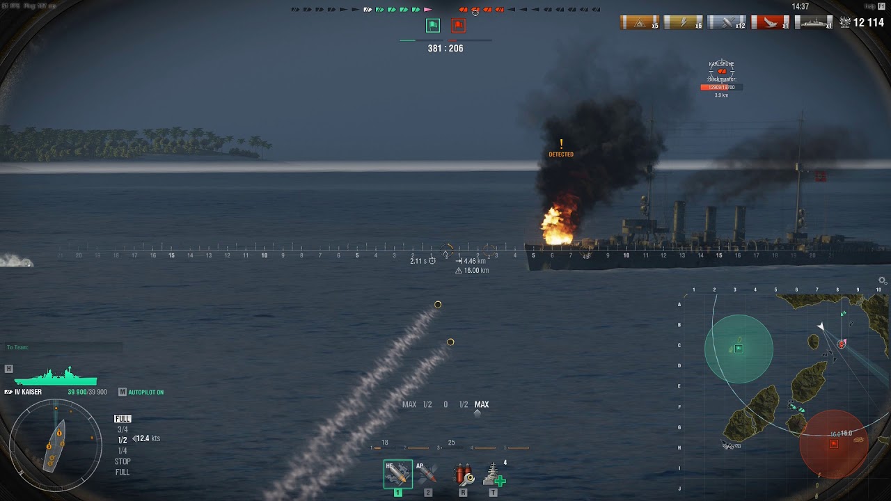 World of Warships - Kaiser Battleship Gameplay