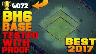 NEW 2017 BUILDER HALL BASE DESIGN +4000 TROPHY. NEW CLASH OF CLANS BASE DESIGN WITH REPLAYS.