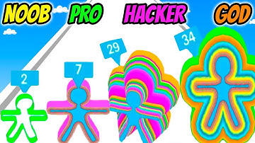 NOOB vs PRO vs HACKER vs GOD - Layer Runner 3D