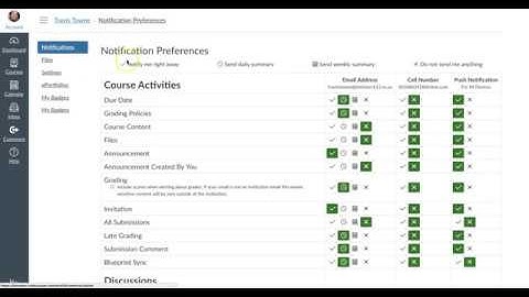 Setting Up Canvas Notifications