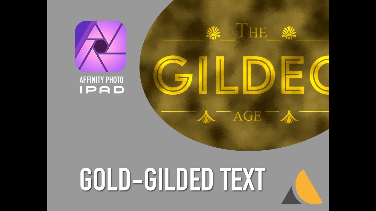 Affinity Photo IPad GOLD GILDED Text YouTube
