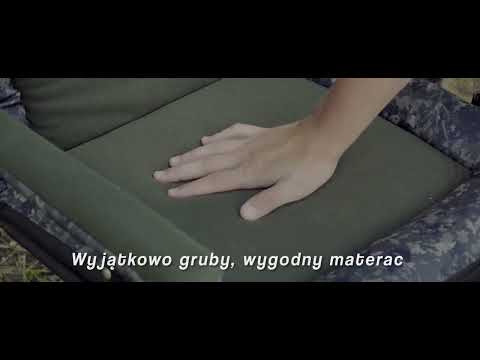 Крісло коропове складне Elektrostatyk Cuzo ENZO з підлокітниками та регульованим нахилом спинки (до 130 кг) NEW 2023, видео 1