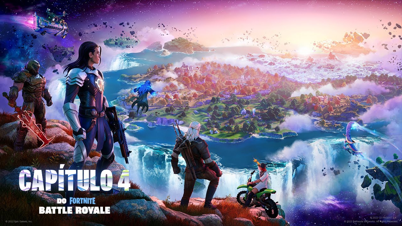 Trailer de Lançamento do Capítulo 4: Temporada 1 do Fortnite - Play Fortnite Battle Royale, the completely free 100-player PvP mode. One giant map, A Battle Bus, Last one standing wins. ESRB Rating: Teen with Violence.

Ins