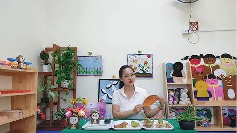 Dạy học online. Dạy bé làm con trâu bằng lá cây. Cô giáo mầm non