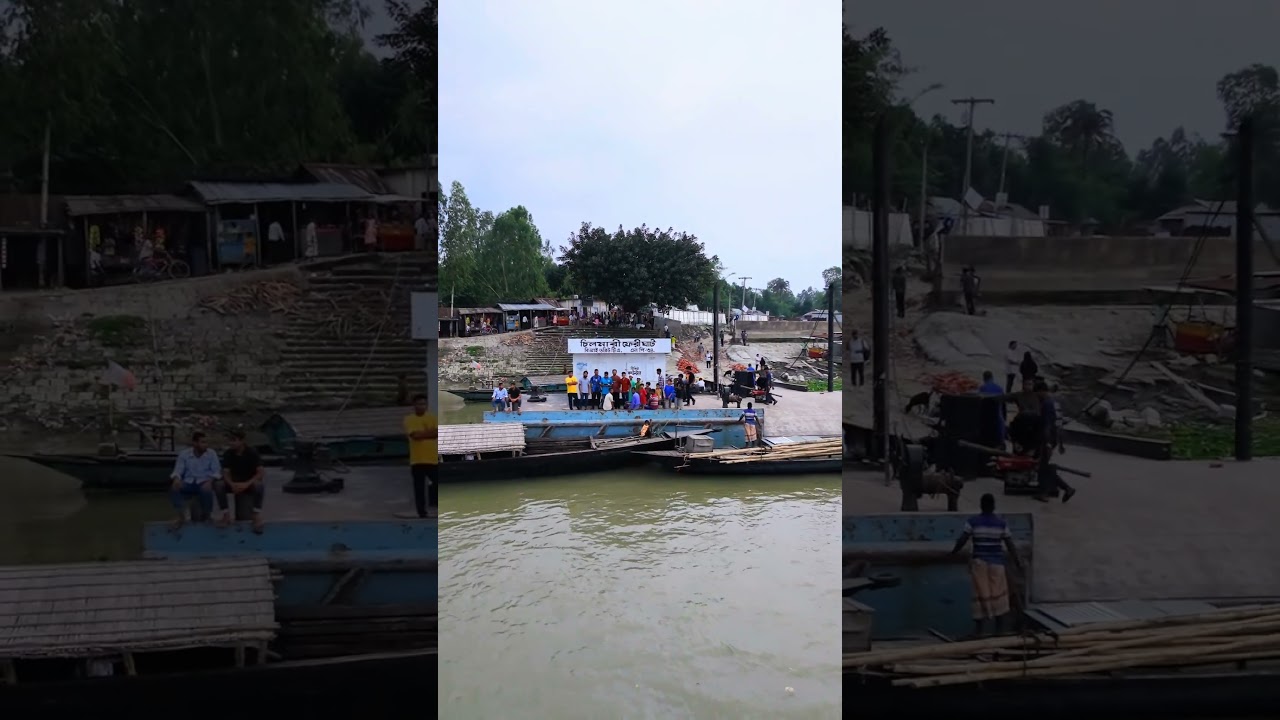 Chilmari Nodibandor #romonaghat #chilmari #nodibandor #foryou #shorts #droneview #boat #riverview #f
