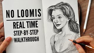 Real time portrait sketch | free form, no loomis method