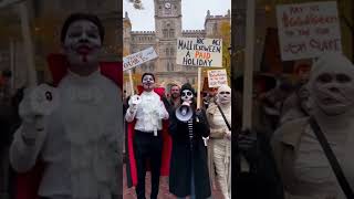 Paid halloween protest part 2. #Part2