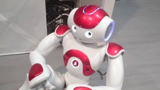 Cebit 2016   Romeo Robot loading and Pepper Robot