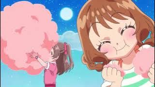 Yui and Ran eat cotton candy cloud - Delicious Party Precure meme